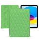 Apple iPad leather case - Vert olive - Couture ( Nappa - Pantone #a7c58e ) 