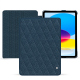 Housse cuir Apple iPad - Indigo - Couture ( Pantone #1f4565 ) 