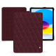 Housse cuir Apple iPad - Lie de vin - Couture ( Pantone #412234 ) 
