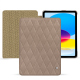 Housse cuir Apple iPad - Taupe vintage - Couture ( Pantone #591d16 ) 