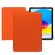 Apple iPad leather case - Orange fluo ( Pantone #ff5406 ) 
