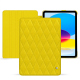 Housse cuir Apple iPad - Jaune fluo - Couture ( Pantone #c9ff57 ) 