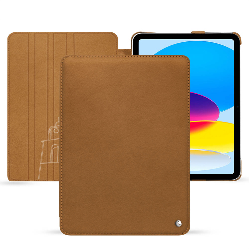Luxury Leather Case with Flap for Apple iPadCastan esparciate ( Pantone #824F2A )