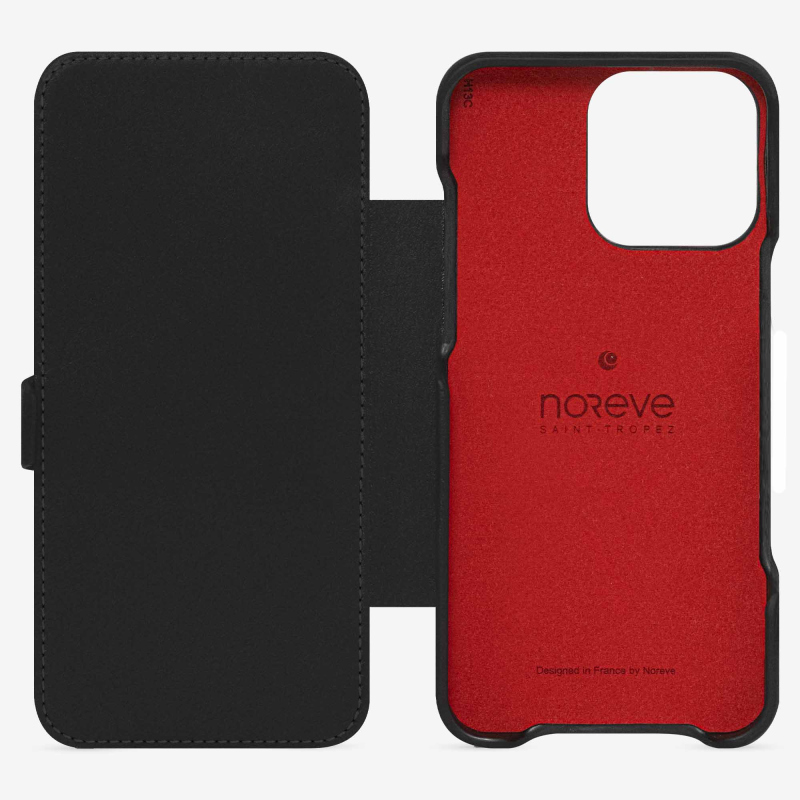 高級感溢れるiPhone 16 Pro用横型フラップケース｜Noreve