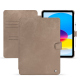 Housse cuir Apple iPad - Taupe vintage ( Pantone #bda790 ) 