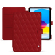 Housse cuir Apple iPad - Rouge - Couture ( Nappa - Pantone #d50032 ) 