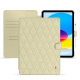 Apple iPad leather case - Ivoire - Couture ( Pantone #d6d6c6 ) 