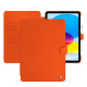 Apple iPad leather case - Orange fluo ( Pantone #ff5406 ) 