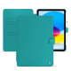 Housse cuir Apple iPad - Bleu fluo 
