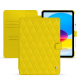 Funda de piel Apple iPad - Jaune fluo - Couture ( Pantone #c9ff57 ) 