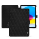 Housse cuir Apple iPad - Negre poudro - Couture ( Pantone #111212 )