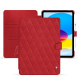 Apple iPad leather case - Rouge troupelenc - Couture ( Pantone #AB191A )
