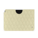 Apple iPad leather pouch - Ivoire - Couture ( Pantone #d6d6c6 ) 