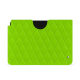 Pochette cuir Apple iPad - Vert fluo - Couture ( Pantone #00ab5f ) 