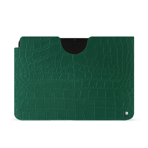 Housse Cuir Luxe Apple iPadCrocodile pino ( Pantone #173F35 ) 