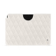Pochette cuir Apple iPad - Blanc escumo - Couture ( Pantone #D6D6D1 )