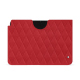 Apple iPad leather pouch - Rouge troupelenc - Couture ( Pantone #AB191A )