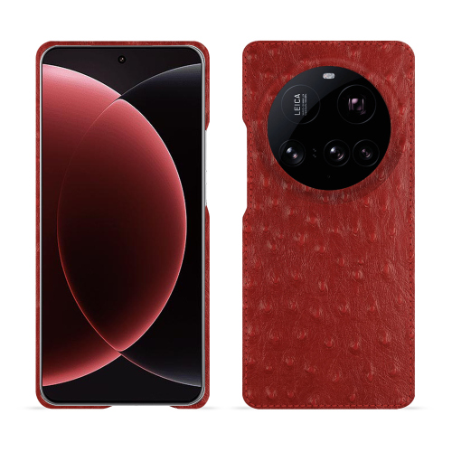 Capa Xiaomi 15 Ultra - Proteção Premium em pele | NoreveAutruche ciliegia ( Pantone #a4343a ) 