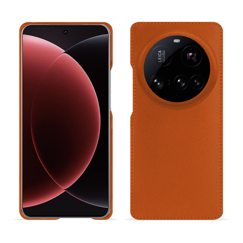 Xiaomi 15 Ultra case - Premium Leather Protection | NoreveOrange vibrant ( Pantone #e36b39 ) 