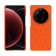 Xiaomi 15 Ultra leather cover - Orange fluo - Couture ( Pantone #ff5406 ) 