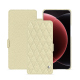 Xiaomi 15 Ultra leather case - Ivoire - Couture ( Pantone #d6d6c6 ) 