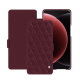 Housse cuir Xiaomi 15 Ultra - Lie de vin - Couture ( Pantone #412234 ) 