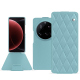 硬质真皮保护套 Xiaomi 15 Ultra - Bleu ciel - Couture ( Nappa - Pantone #abcae9 ) 