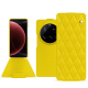 硬质真皮保护套 Xiaomi 15 Ultra - Jaune fluo - Couture ( Pantone #c9ff57 ) 