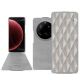 Housse cuir Xiaomi 15 Ultra - Platinium - Couture ( Pantone 877C ) 