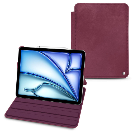 Funda de piel de lujo con solapa para Apple iPad Air 11 pulgadasPrune vintage ( Pantone #612434 ) 