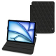 Apple iPad Air leather case - Ebène - Couture ( Noir / Black ) 