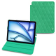 Apple iPad Air leather case - Menthe vintage - Couture ( Pantone #37b375 ) 