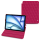 Apple iPad Air leather case - Rose fluo - Couture ( Pantone #ff16b4 ) 