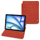 Apple iPad Air leather case - Arange clouquié - Couture ( Pantone #D33108 )