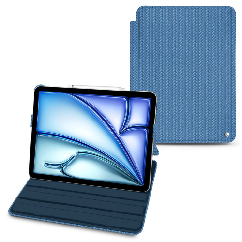 Luxury leather flap case for Apple iPad Air 11 inchesAbaca ishia ( Pantone #395775 ) 