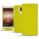 Huawei Mate 9 leather case - Jaune fluo