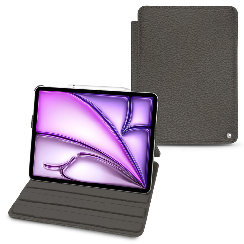 Premium leather flap case for Apple iPad Air 13 | NoreveAnthracite ( Pantone #41403c ) 