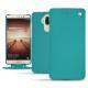 Huawei Mate 9 leather case - Bleu fluo