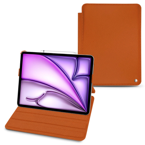 Custodia in pelle premium con patta per Apple iPad Air 13 | NoreveOrange vibrant ( Pantone #e36b39 ) 