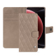 Étui portefeuille cuir Xiaomi 15 Ultra - Taupe vintage - Couture ( Pantone #591d16 ) 
