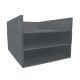 Leather A4 paper tray - Triple tiered - Gris Veggie ( Pantone #5e514d ) 