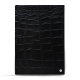 Restaurant menu cover with screwpost binding - A4 - Crocodile nero ( Noir / Black) 