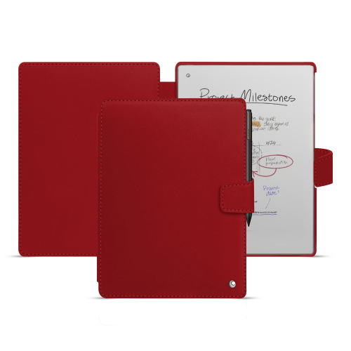 reMarkable Paper Pro flap cover - Top of the range protection by NoreveRouge ( Nappa - Pantone #d50032 ) 