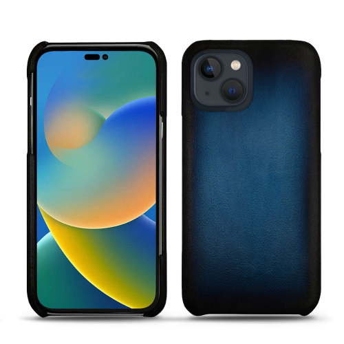 Elegante funda de piel para el iPhone 14 de AppleBleu Patine