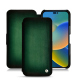 Apple iPhone 14 leather case - Vert Patine