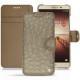 Huawei Mate 9 leather case - Autruche desert