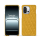 Coque cuir OnePlus 13T - Jaune soulèu - Couture ( Pantone #F3B934 )