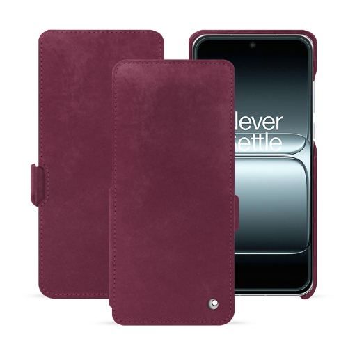 Luxuriöse Klapp-Hülle für OnePlus 13T – Maßgeschneiderte Noreve-HüllePrune vintage ( Pantone #612434 ) 