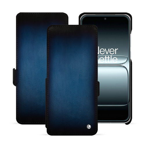 Capa com aba de luxo para OnePlus 13T - Capa Noreve personalizadaBleu Patine