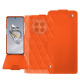 OnePlus 13T leather wallet case - Orange fluo - Couture ( Pantone #ff5406 ) 